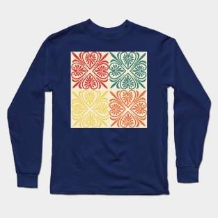 vintage colorful pattern Long Sleeve T-Shirt